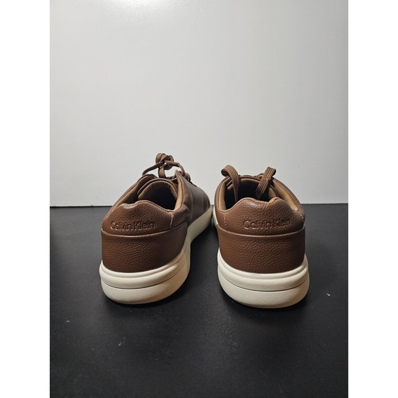 New Calvin Klein Men\'s Casual Leather Shoes  Fashion Sneakers  Brown Size 10 main image 5